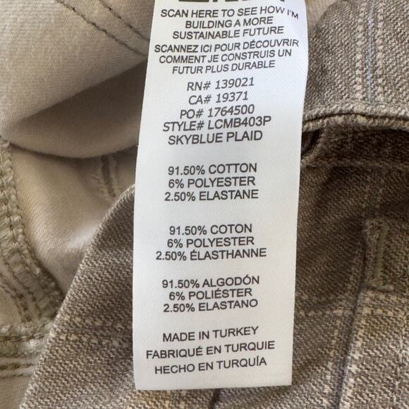 FRAME LE CROP MID RISE MINI BOOTCUT JEANS IN SKYBLUE PLAID NWT‎ WOMEN'S SIZE 29 - Picture 13 of 16